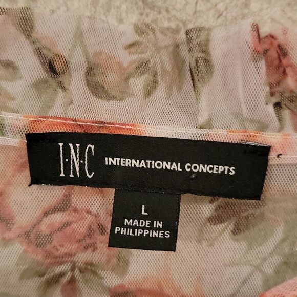 Inc womens rose floral blouse - Picture 3 of 4